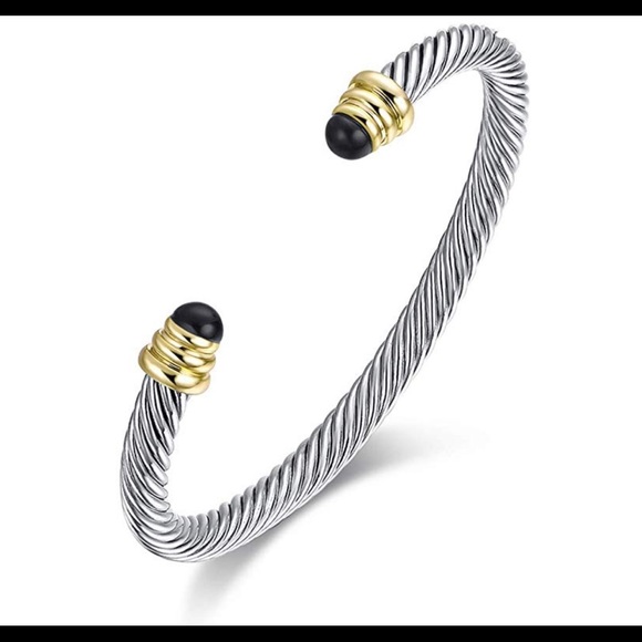 jewelry Jewelry - Small silver gold and black twist bracelet